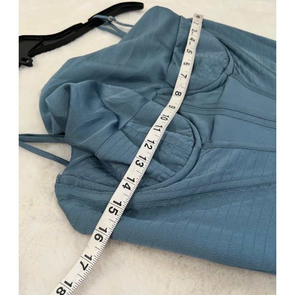 NWT HOUSE OF CB LONDON Size M Myrna Blue Charmaine Corset Dress MSRP $285 - Picture 5 of 15